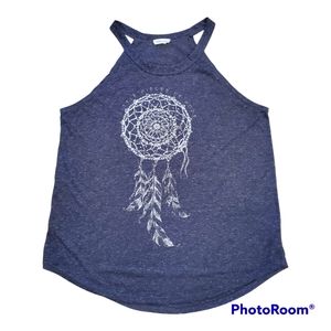 Hippie Chic Boho Rhinestone embellished Tank Top Dream Catcher size Medium